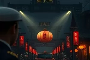铁轨尽头的信剧集封面 清晨铁轨与远处灯箱