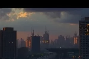 第三次敲门剧集封面 昏暗楼道与半开的门